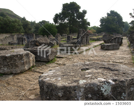 World Heritage "Archaeological Site of Olympia" "Zeus Temple" (Greece) 1503603