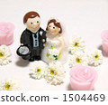 White flowers and bridal candles 1504469