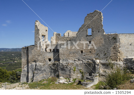 Castle ruins of Marquis of Sado in the southern France, La Cost village Castle ruins of Marquis of Sado in the southern France, La Cost village 1505294