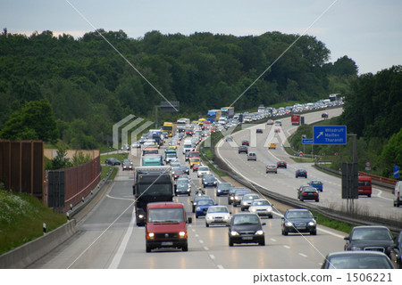 Autobahn jam in Dresden Autobahn jam in Dresden 1506221