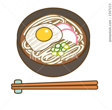 Tsukimi Udon Stock Illustration