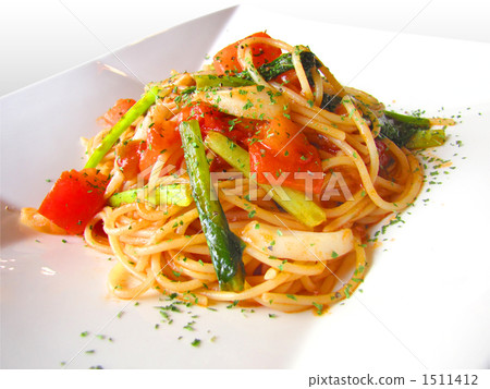 Napolitan Spaghetti White Background 1511412
