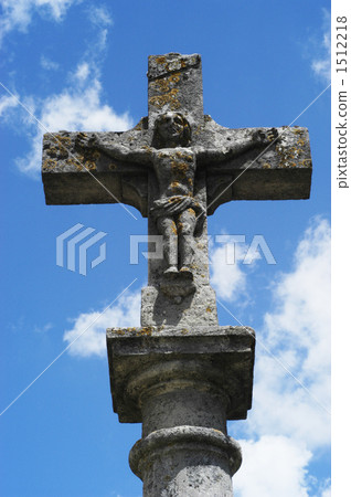 The statue of Christ in the village of South France 1512218