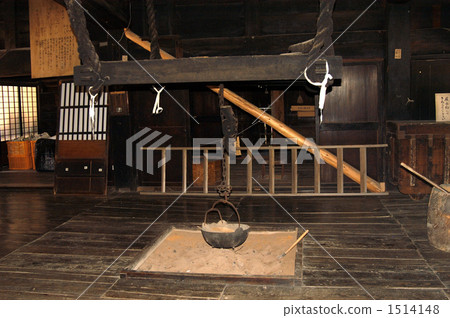 在寺廟大廈內部大廈內部的Miyaji富士 1514148