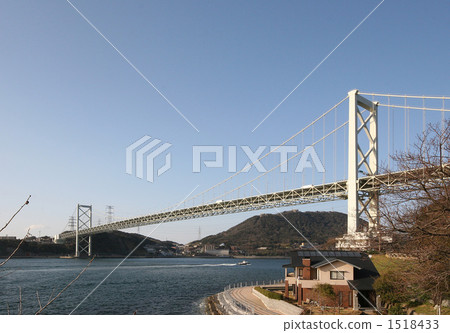 關門海峽大橋 關門海峽 懸索橋 1518433