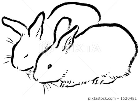 Two rabbit ink paintings 1520481