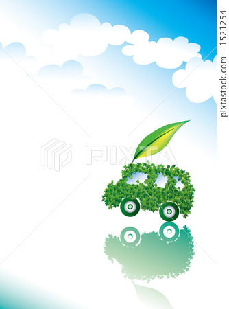 Blue sky and eco car 1521254