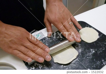 Making skins of gyoza 1522032