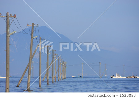 電桿 海 大海 1523083