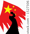 Great Wall and Chinese flag 1527306