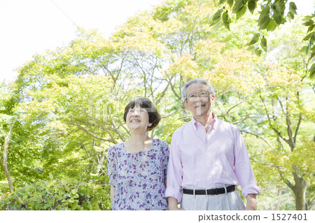 Senior couple taking a walk 1527401