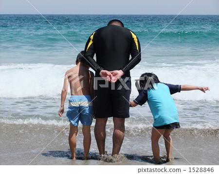 dad, father, sea bathing 1528846
