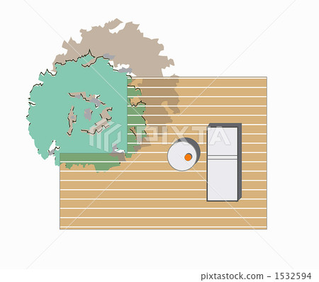 Wood deck 1532594