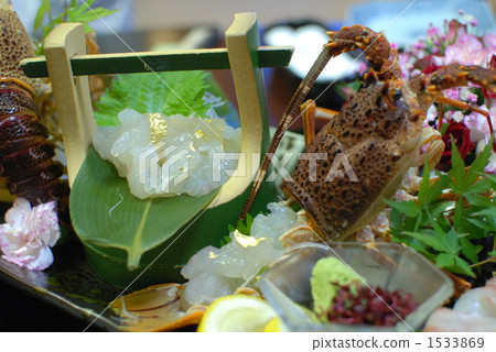 spiny lobster, sashimi, high-quality ingredients 1533869