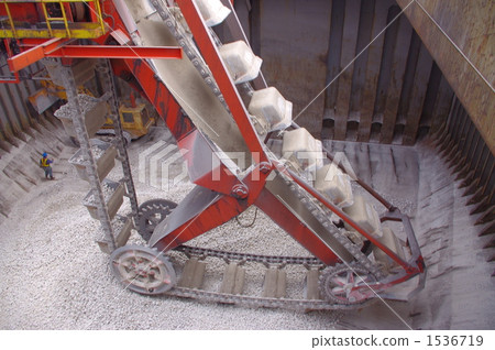 handling cargo, limestone, bucket 1536719