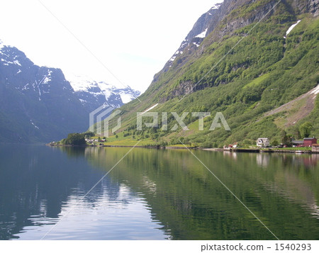 Private house dotted on the seaside of Sognefjord Private house dotted on the seaside of Sognefjord 1540293