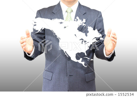 north american, business man, map 1552534
