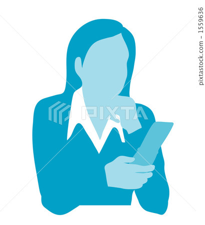 A woman operating a mobile phone 1559636