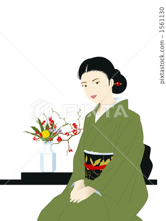 矢量 花道 插花 1561130