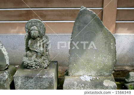 One hundred consecutive gods lined up in the front garden of Hirakuji temple 1566349