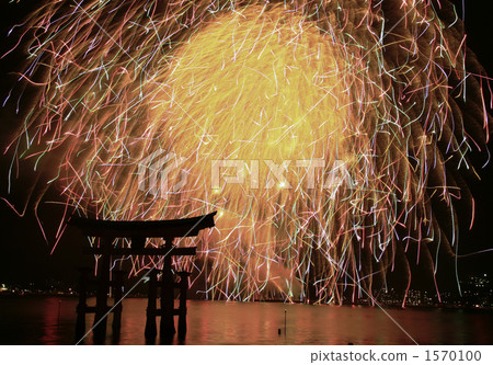 [Virtual background] A background of fireworks in the image of summer. Recommended for web conferences, telework and online drinking parties !! 1570100