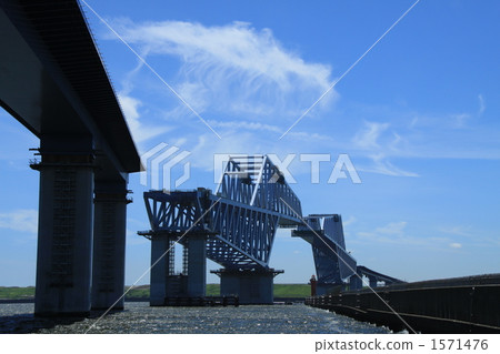 正在建設中的東京港沿海大橋 1571476