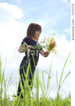 Sky and girl 1574172