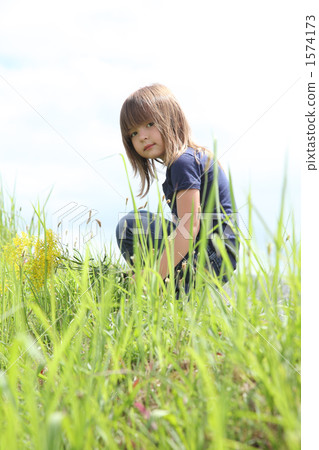 Sky and girl 1574173