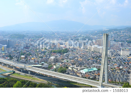 Daizensan在阪神高速公路池田Kibe方向的風景 1588013
