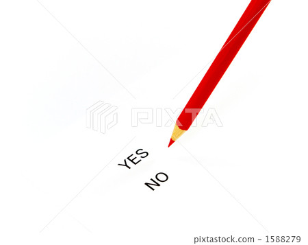 Red pencil and yes / no (portrait) 1588279