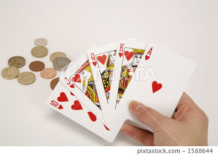 撲克牌 玩牌 皇家同花順 1588644