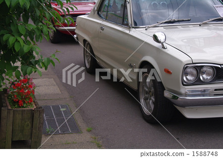 box skyline, classic car, white car 1588748