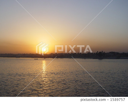 nile river, sunset, sundown 1589757