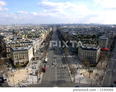 Champs Elysées from the Arc de Triomphe Champs Elysées from the Arc de Triomphe 1590066