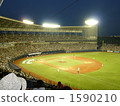 pro baseball, night game, game under lights 1590210