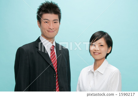 Business woman and businessman 1590217