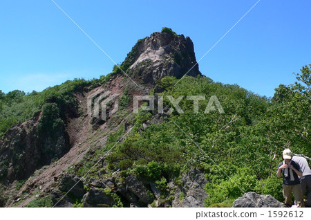 Lava dome of Eniwa mountaintop 1592612