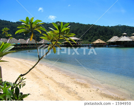 Water cottage beach resort 1594950