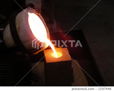 Pouring spheroidal graphite cast iron 1597446