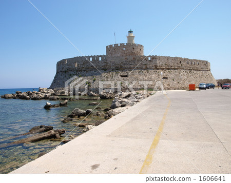 World Heritage "Medieval city of Rhodes Island" "St. Nicolas Fort" (Greece) 1606641