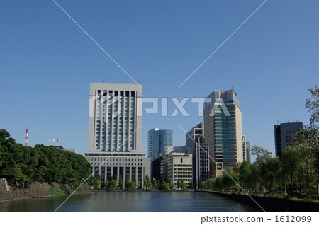 在藍天和摩天大樓之外的故宮 1612099