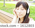 headphone, female, lady 1612803