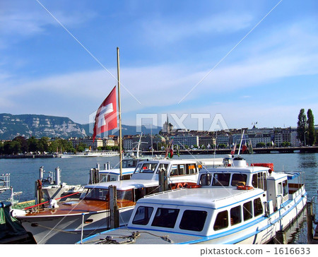Townscape of Geneva and Leman Lake International city of Switzerland 1616633