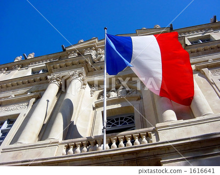 French flag and baroque architecture Arles city hall French flag and baroque architecture Arles city hall 1616641
