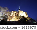 mont st michel, night scape, night scene 1616975