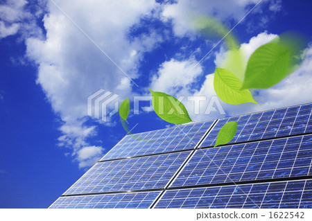 太陽能電池板和植物 太陽能電池板和植物 1622542