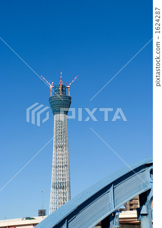 Sky tree seen from Komagata Bridge Sky tree seen from Komagata Bridge 1624287