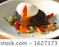 Hamburger steak with eggs 1627173