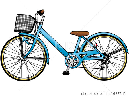 淺藍色的自行車例證 1627541