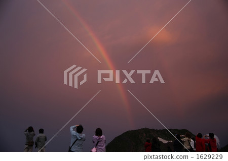 Rainbow of magical colors produced by morning glow 1629229